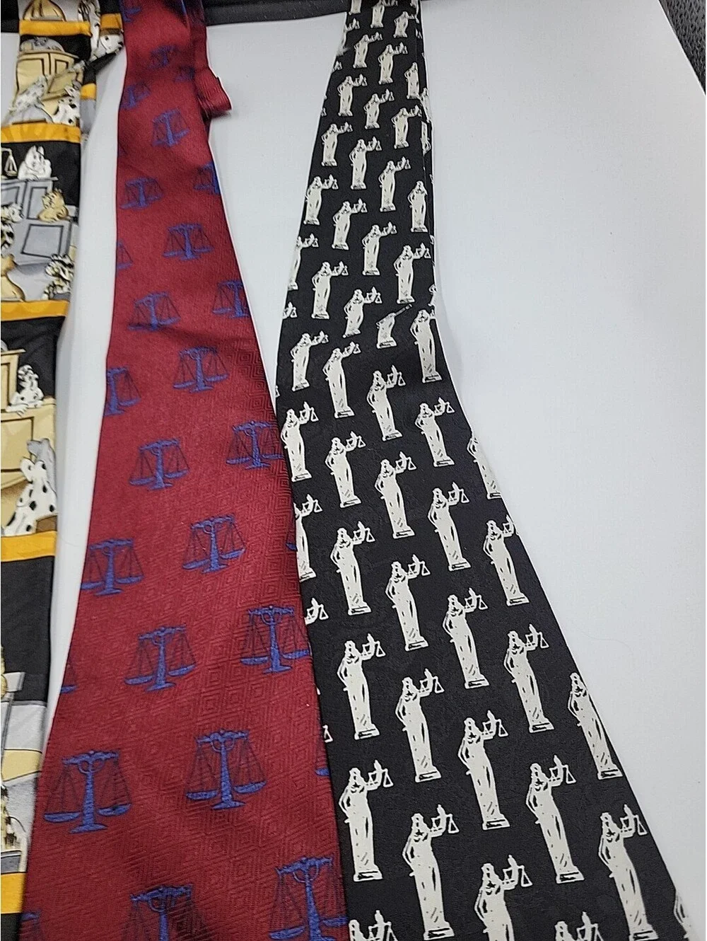Lot 4 Men’s Novelty Neckties Police Badge Dogs Courtroom Justice Oscar Style